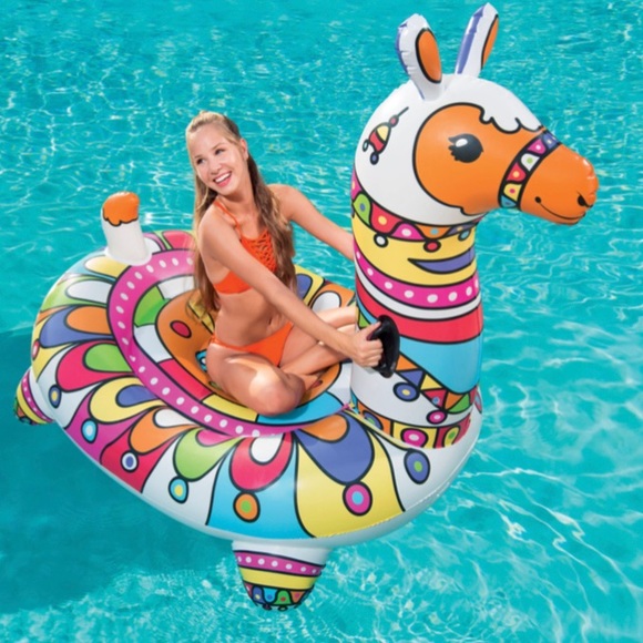 H2OGO! 6ft. POP Llama Ride-on Pool Float - Picture 1 of 10